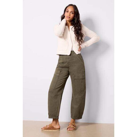 Sanctuary Boyfriend Utility Pant 27 4 Kalamata Olive - Picture 1 of 12